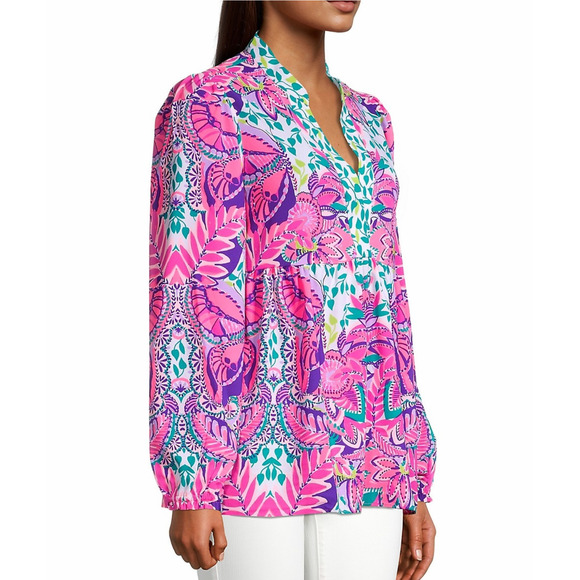 LILLY PULITZER Winona Stretch Tunic Size XXS NWT - Picture 3 of 12